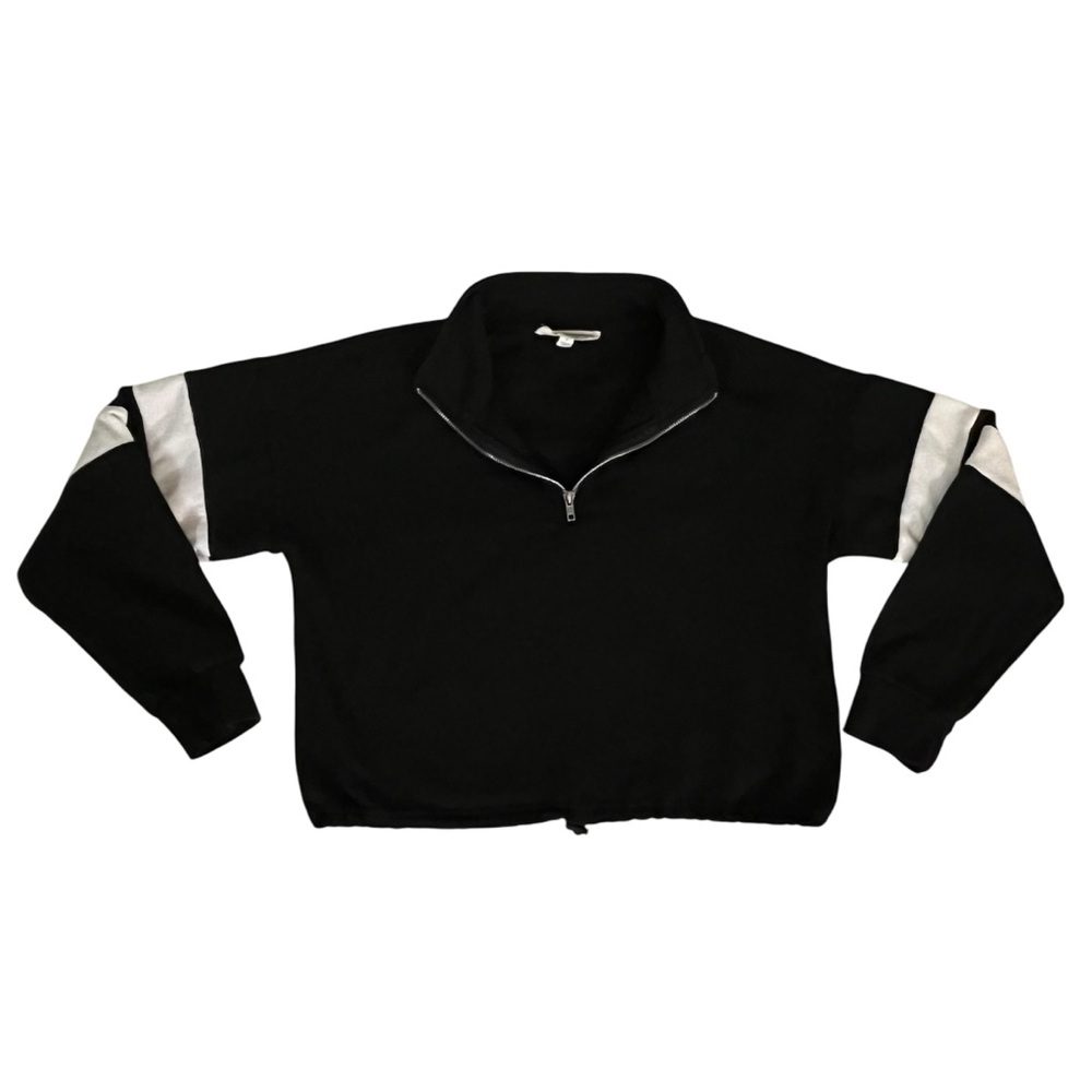Hippie Rose Fleece‎ Half Zip Top/Sweater  With Elastic Waist Zip Up Size L Y2K